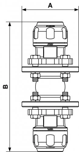 Kompensator 100mm, Flanschanschluss