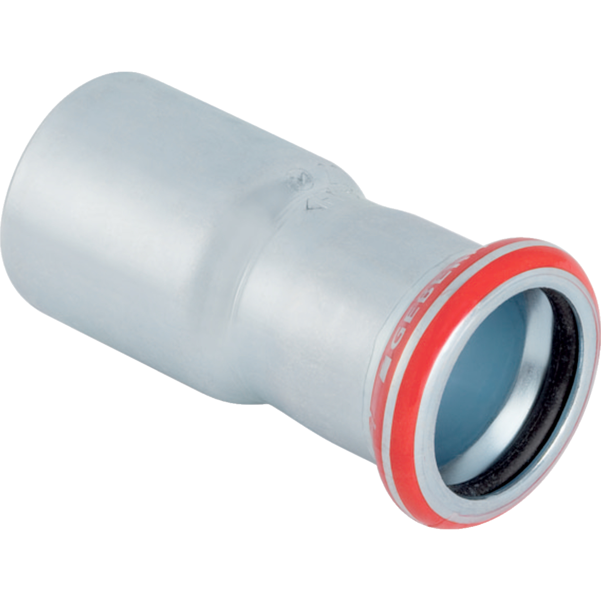 Geberit Mapress C-Stahl Reduktion mit Einschubende d54-22 verzinkt für Druckluft Rohrleitung und Pneumatik Leitung