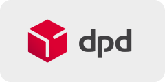 DPD Firmenlogo, Schriftzug DPD schwarz auf grauem hintergrund